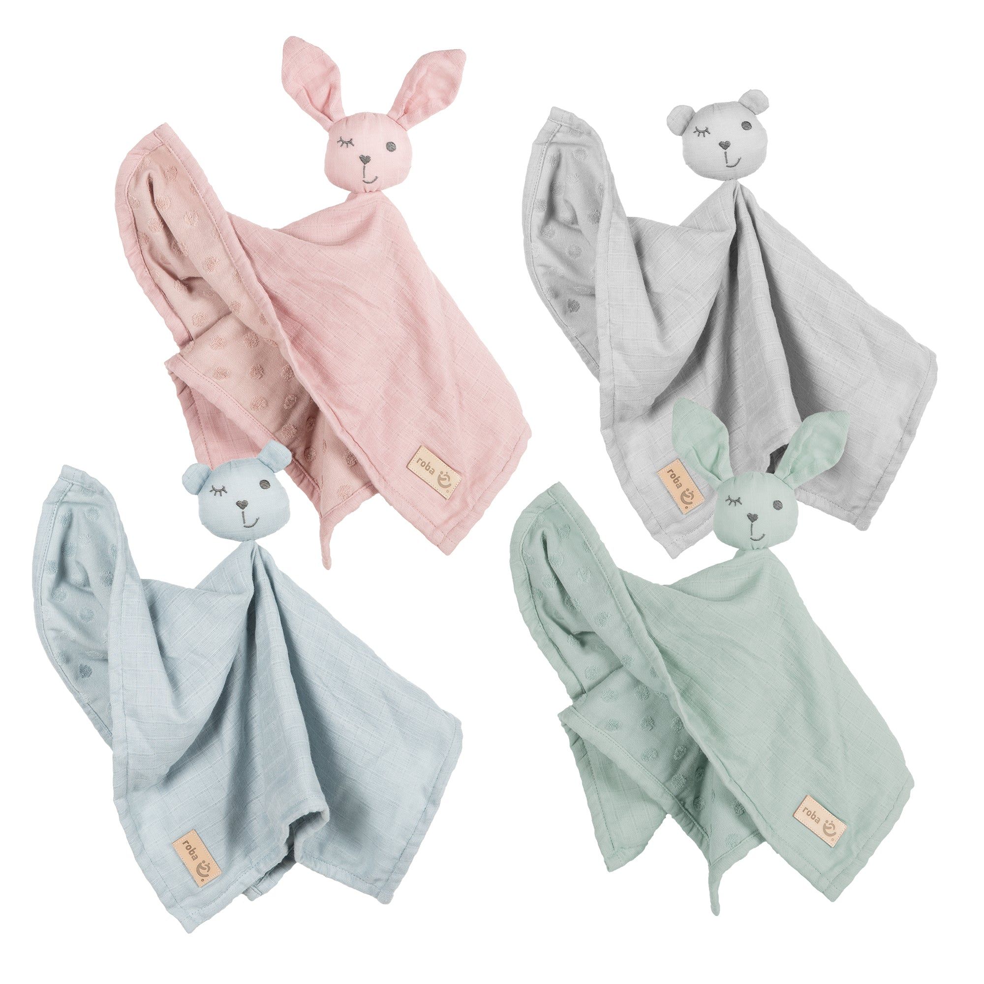 Doudou Lapin Bio Lil Planet - Roba - Gris Argent� - 40 X 40 ... - 7