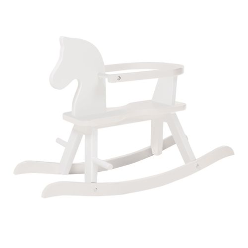 Cheval À Bascule Évolutif En Bois Avec Anneau De Protection Amovible - Roba - Blanc