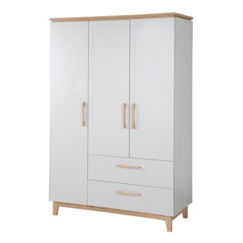 Armoire "Caro" 3 Portes - 2 Tiroirs - Technologie À Fermeture Progressive