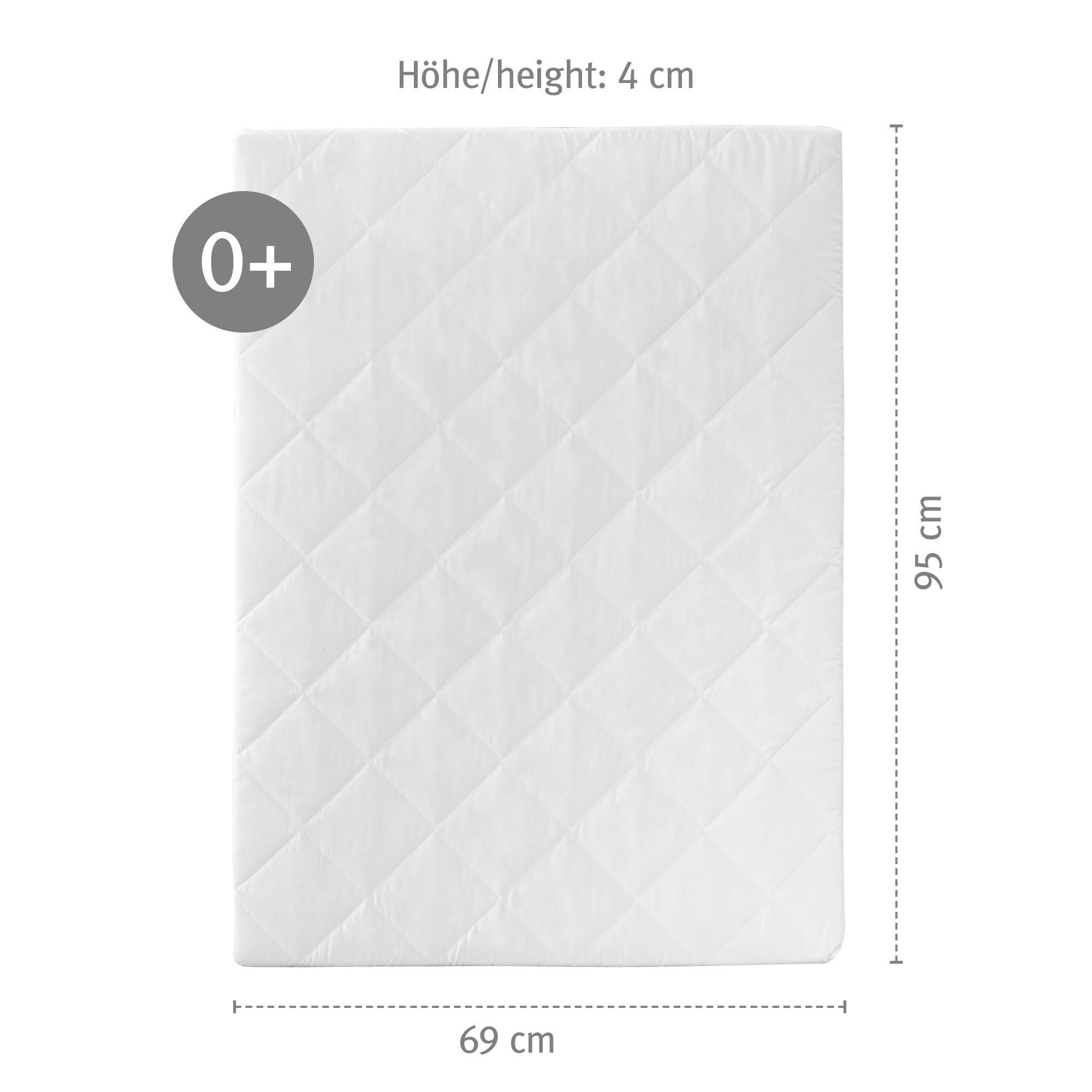 Roba Matelas De Parc B�b� 75 X 100 Cm - D�houssable - Blanc - 3