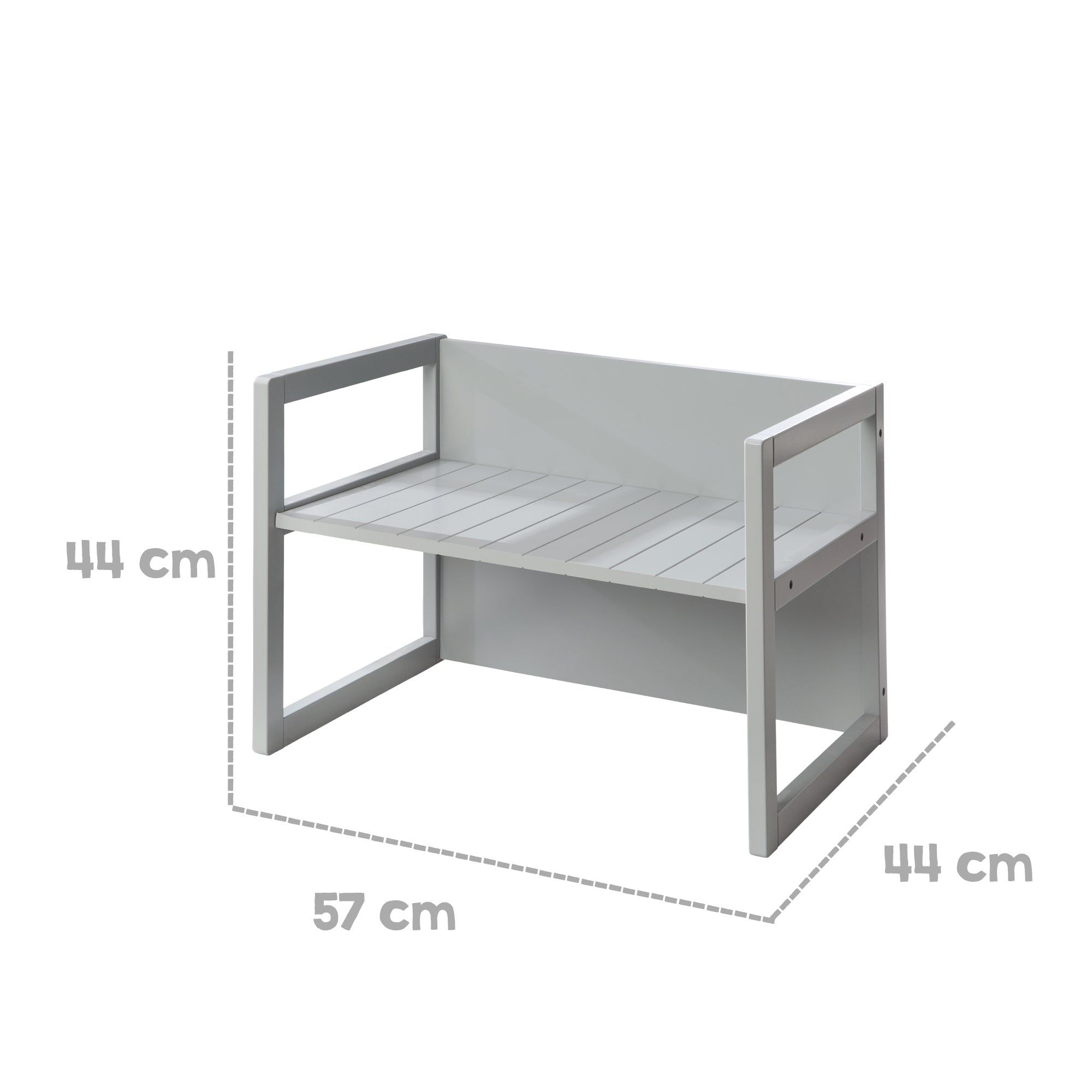 Ensemble Table Et 2 Chaises Enfant Rversibles En Bois Gris - 7
