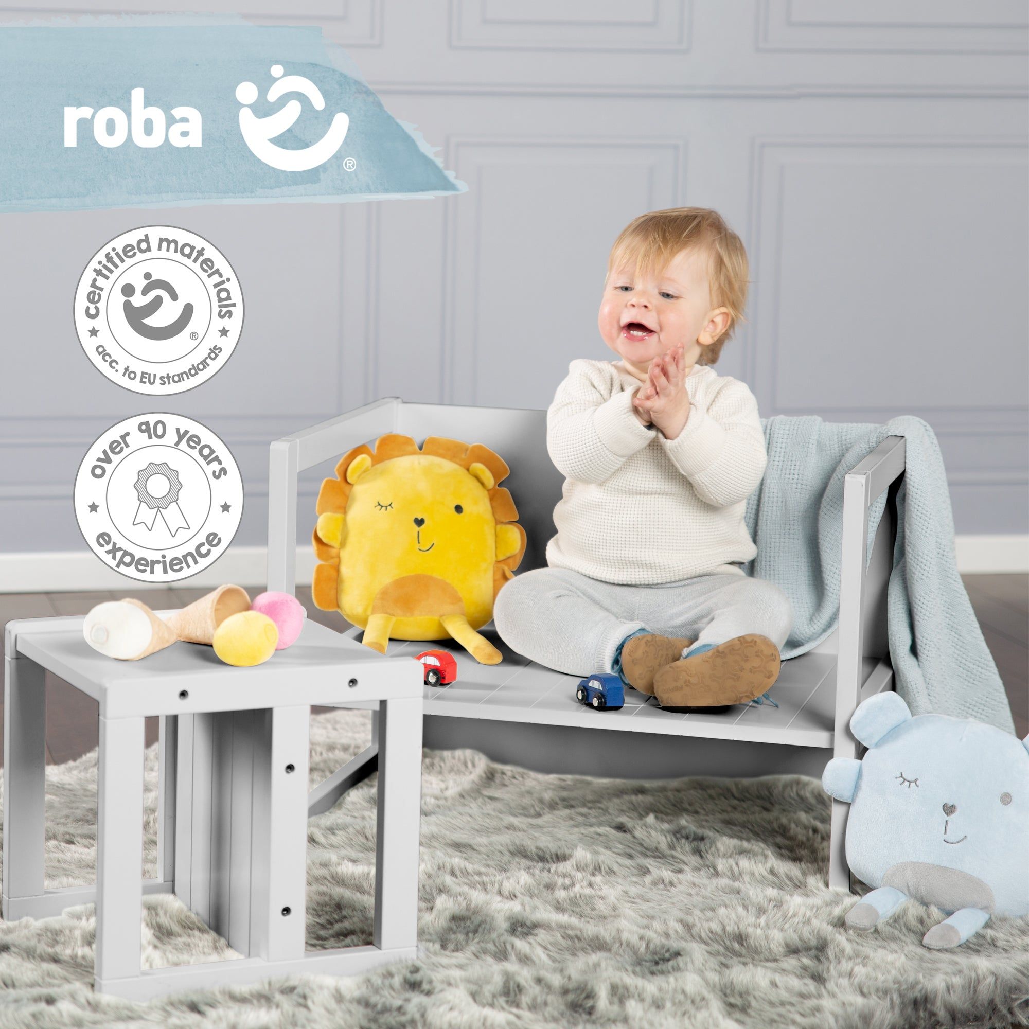 Ensemble Table Et 2 Chaises Enfant Rversibles En Bois Gris - 8