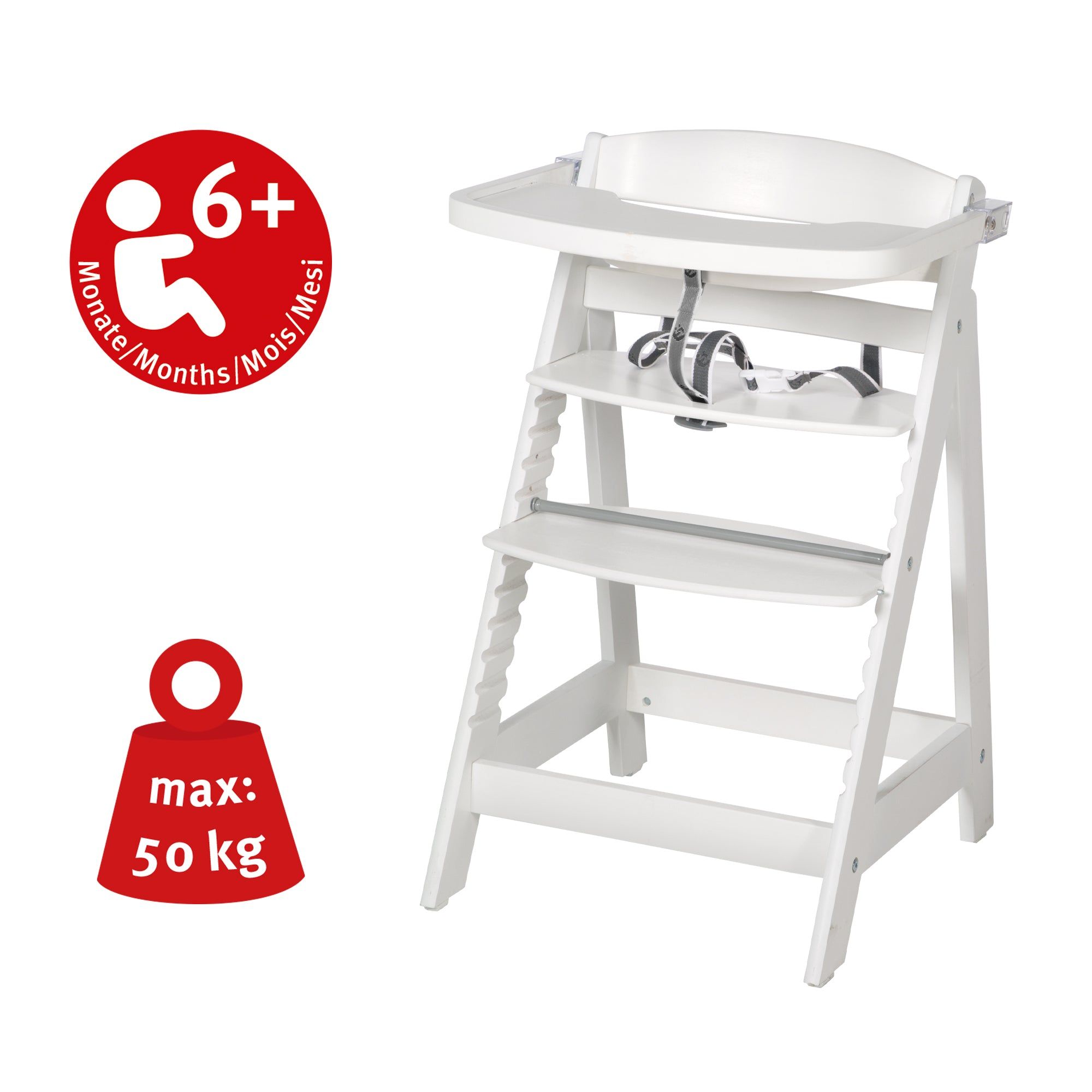 Chaise Haute �volutive Roba Sit Up Fun - Blanc - Plateau Amo... - 5