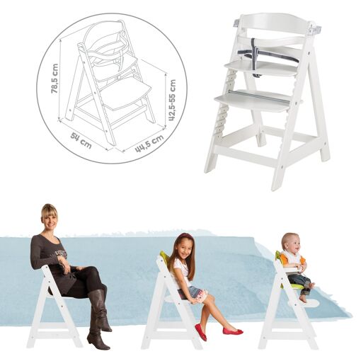 Chaise Haute �volutive Roba Sit Up Fun - Blanc - Plateau Amo... - 6
