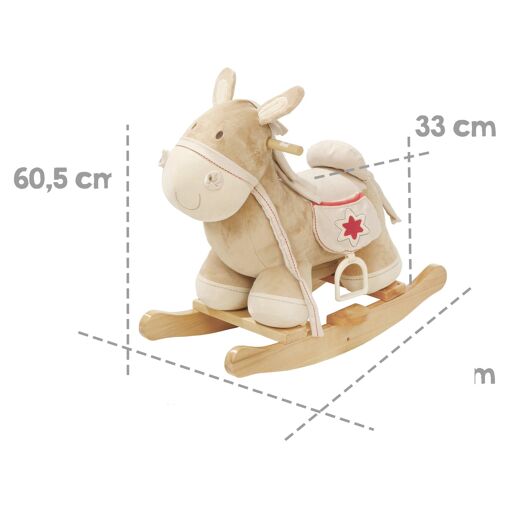 Roba - �ne � Bascule En Bois Et Peluche Avec �triers Selle E... - 3