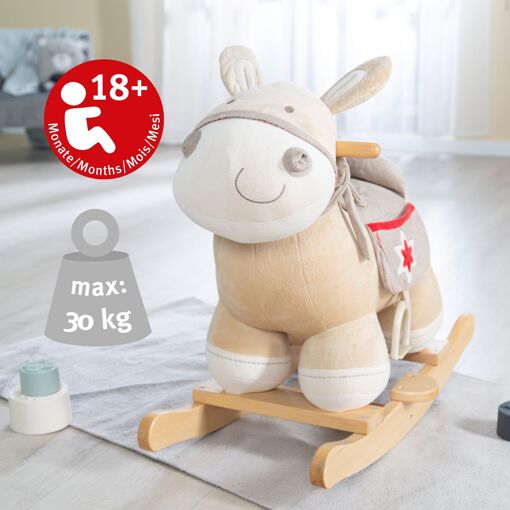Roba - �ne � Bascule En Bois Et Peluche Avec �triers Selle E... - 6
