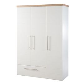 Roba Armoire Bébé "Nele" 3 Portes - 1 Tiroir - Blanc - Décor "Chêne Artisanal"