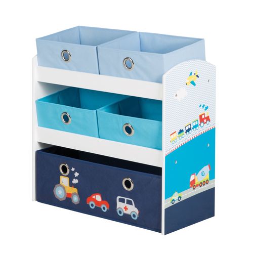 Roba Unité De Rangement Pour Jouets Racer Bleu 63,5x30x60 Cm Mdf