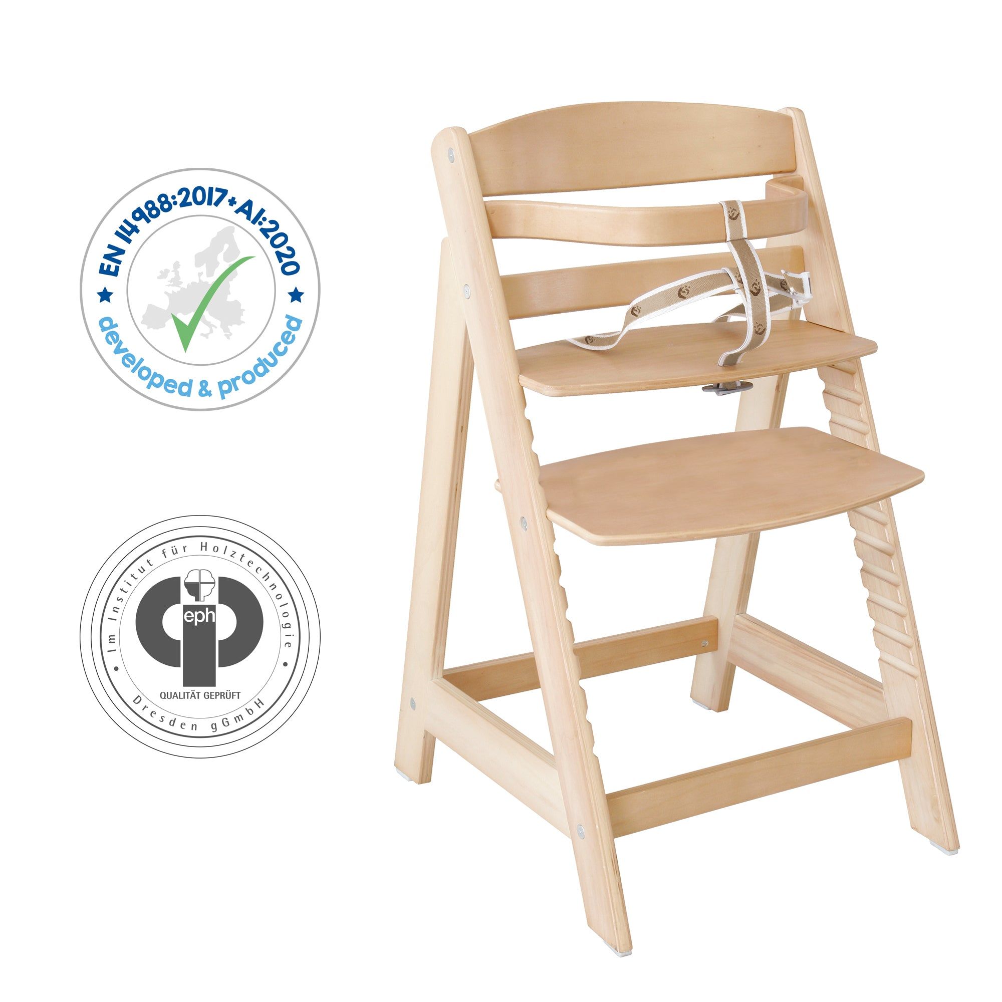 Chaise Haute Roba Sit Up Iii , Bois Nature (7562) - 3