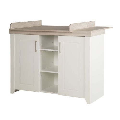 Commode À Langer Roba Felicia - 2 Portes, 3 Niches - Blanc - Aspect Bois