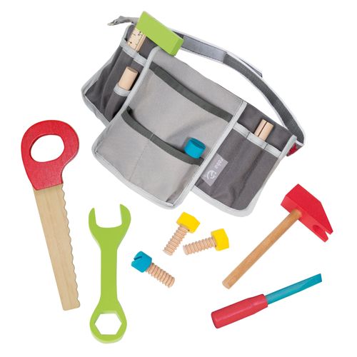 Roba Ceinture Avec Sac À Outils Pour Enfants + 11 Pièces D'outils En Bois