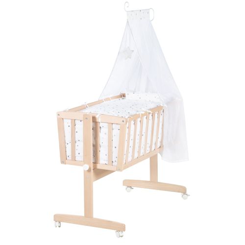 Berceau Bébé Roba Star Magic - Bois De Hêtre - Matelas Inclus - 40x90cm