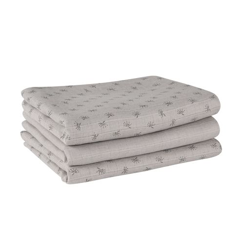 Lot De 3 Couches Lavables En Coton Bio - Roba - Lil Planet - 80x80 Cm - Gris