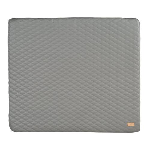 Roba Matelas À Langer Luxe 85x75 Cm - Similicuir - Imperméable Et Doux - Design Stone Matelassé - Gris Foncé