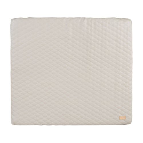 Roba Matelas À Langer Luxe 85x75 Cm - Similicuir - - Imperméable Et Doux - Design Greyish Matelassé - Gris Clair / Beige