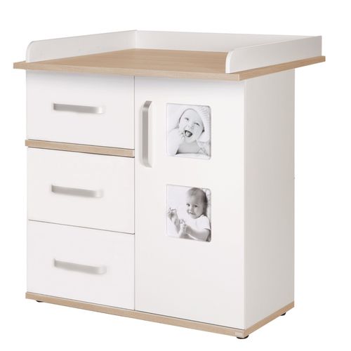 Commode À Langer Roba Pia - 3 Tiroirs 1 Porte - Blanc