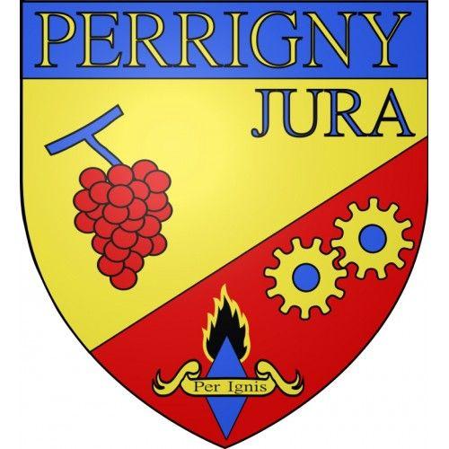 Perrigny 39 Ville Sticker Blason Écusson Autocollant Adhésif - 17 Cm