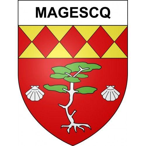 Magescq 40 Ville Sticker Blason Écusson Autocollant Adhésif - 12 Cm