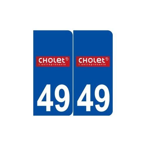 49 Cholet Logo Autocollant Plaque Stickers Ville - Arrondis