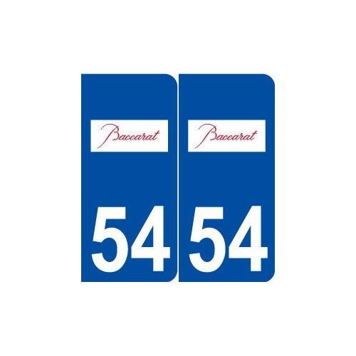 54 Baccarat Logo Autocollant Plaque Stickers Ville - Arrondis