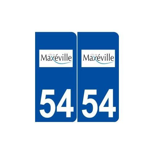 54 Maxéville Logo Autocollant Plaque Stickers Ville - Arrondis