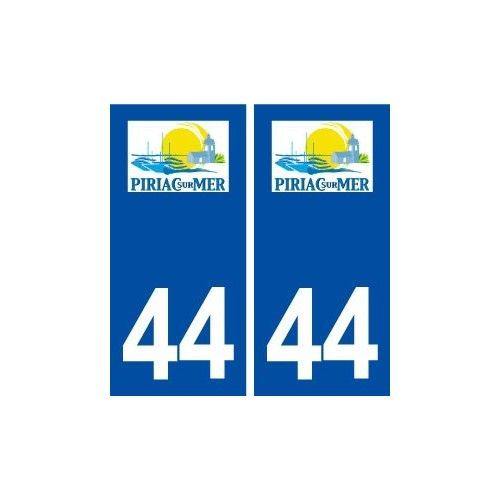44 Piriac Sur Mer Logo Ville Autocollant Plaque Stickers - Droits