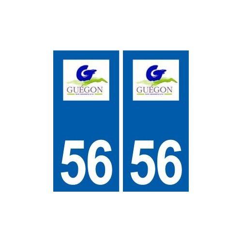 56 Guégon Logo Autocollant Plaque Stickers Ville - Droits