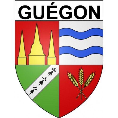 Guégon 56 Ville Stickers Blason Autocollant Adhésif - 4 Cm