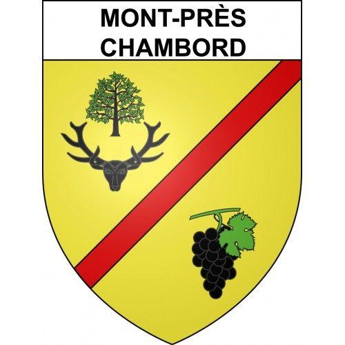 Mont-Près-Chambord 41 Ville Sticker Blason Écusson Autocollant Adhésif - 4 Cm