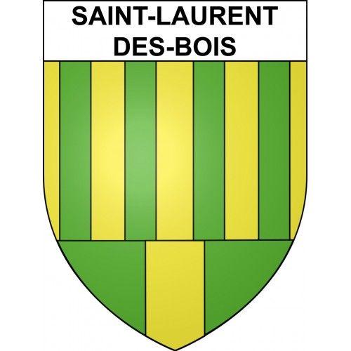 Saint-Laurent-Des-Bois 41 Ville Sticker Blason Écusson Autocollant Adhésif - 12 Cm