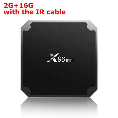 Ue Plug - 2G avec câble ir - Véritable boîtier Smart TV X96 MINI Amlogic S905W Quad core 2G/16G Android 7.1 câble IR WIFI 3D 4K HDR décodeur lecteur multimédia