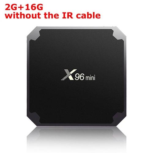 Ue Plug - 2G sans câble IR - Véritable boîtier Smart TV X96 MINI Amlogic S905W Quad core 2G/16G Android 7.1 câble IR WIFI 3D 4K HDR décodeur lecteur multimédia