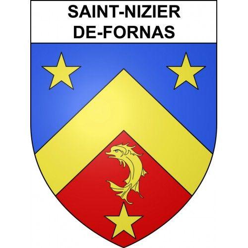 Saint-Nizier-De-Fornas 42 Ville Sticker Blason Écusson Autocollant Adhésif - 4 Cm