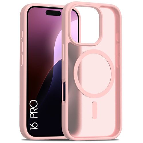 Coque Avec Cerle Magnétique Pour Iphone 16 Pro, Protection Hybride Anti-Rayures Antichoc - Rose - E.F.Connection