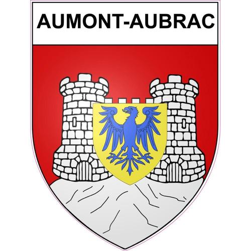 Aumont-Aubrac 48 Ville Sticker Blason Écusson Autocollant Adhésif - 4 Cm