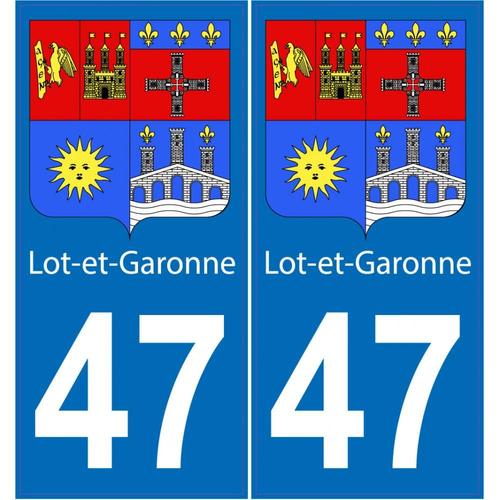 47 Lot-Et-Garonne Blason Texte Autocollant Sticker Région Logo94 - Droits