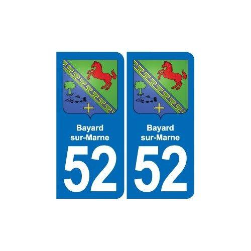 52 Bayard-Sur-Marne Blason Autocollant Plaque Stickers Ville - Arrondis