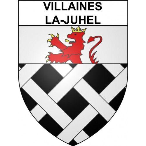 Villaines-La-Juhel 53 Ville Stickers Blason Autocollant Adhésif - 12 Cm