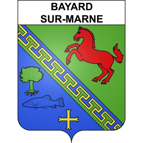 Bayard-Sur-Marne 52 Ville Sticker Blason Écusson Autocollant Adhésif - 4 Cm