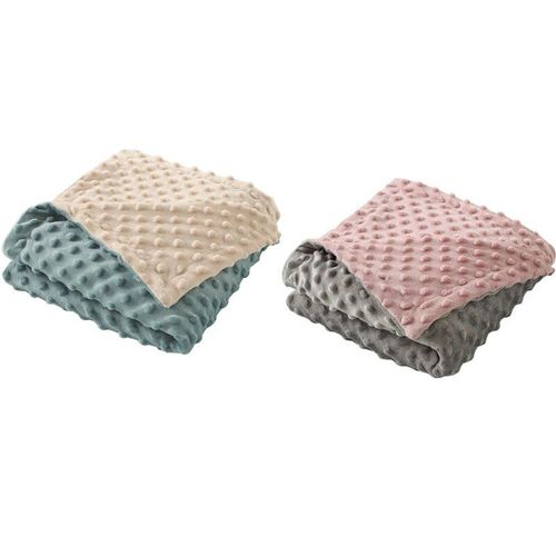 Couverture De Réception En Vison Doux Pour Bébé, Double Couche D'emmaillotage