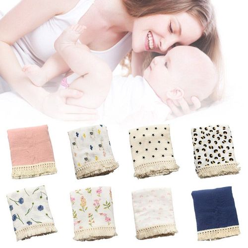 Couverture De Réception En Mousseline De Coton Pur Pour Bébé, Glands Emmaillotés, Accessoires De Photographie Qx2d