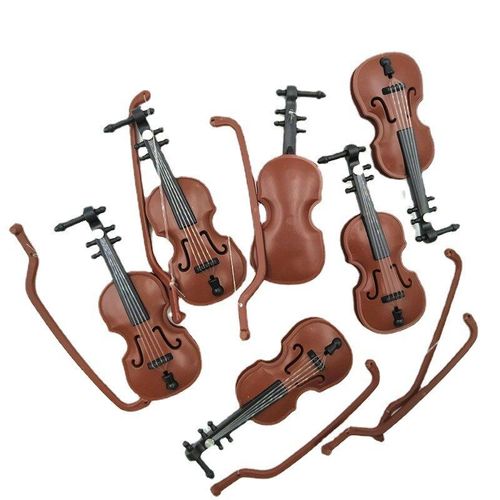 Mini Instrument De Musique Pour Maison De Poupée, Modèle De Guitare Classique, Violon Pour Barbie, Accessoires De Scène, 1 Pièce, 1/12