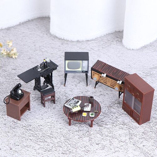 Maison De Poupée Miniature Vintage, Meubles Japonais Japonais, Aimant De Réfrigérateur, Accessoires De Maison, Modèle Artisanat, Triver De Décoration De Maison 6 Pièces