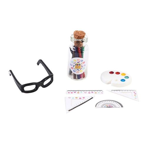 Accessoires Pour Maison De Poupée Barbie, 14 Pièces, Cartable Scolaire Original, Meilleur Jouet Cadeau Pour Fille, Livre De Meubles De Poupée