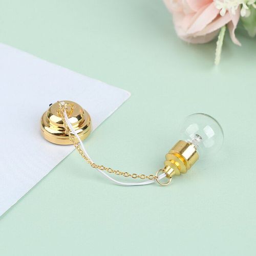 Plafonnier Led Miniature En Verre Pour Maison De Poupée, Lustre, Accessoires De Meubles, 1:12