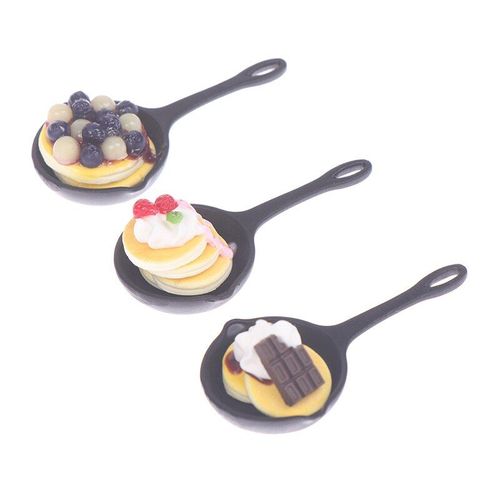 Échelles Alimentaires Miniatures 1/12, Crêpes Aux ¿Ufs Aux Fruits, Hamburger Miniature, Pain Soufflé Pour Maison De Poupée, 1 Pièce