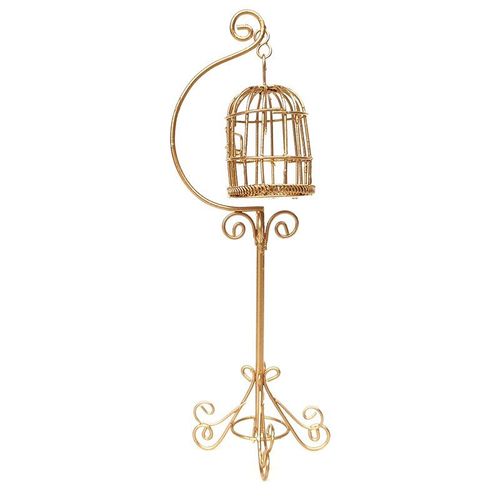 Cage À Oiseaux En Métal Pour Maison De Poupée, Meubles Miniatures, 1:12