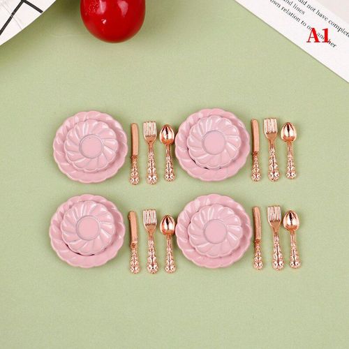 Vaisselle Miniature Vintage Pour Maison De Poupée, 1 Ensemble, Mini Couverts, Couteau, Fourchette, Cuillère, Jouet Pour Enfants, Décoration De Maison De Poupée