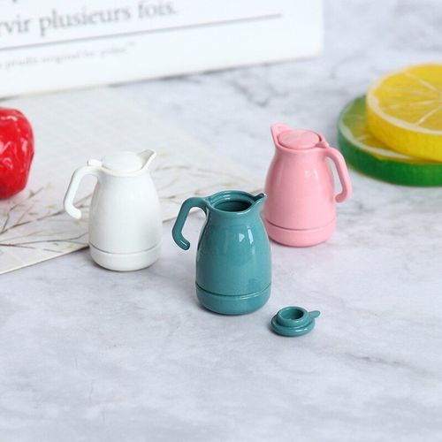 Accessoires Pour Maison De Poupée 1:12, Mini Bouilloire Miniature En Métal Coloré