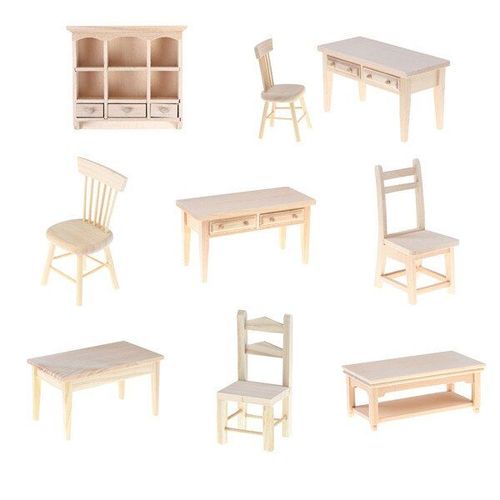 Chaise De Cuisine En Bois Pour Maison De Poupée, Meubles Miniatures, Jouet De Simulation Pour Enfants, Bureau, 1:12, 1:12